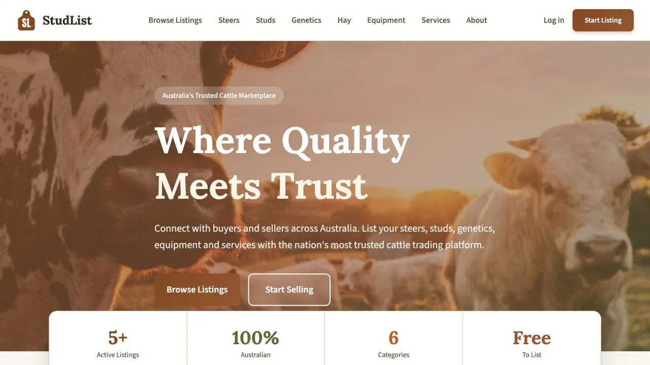 StudList product interface screenshot