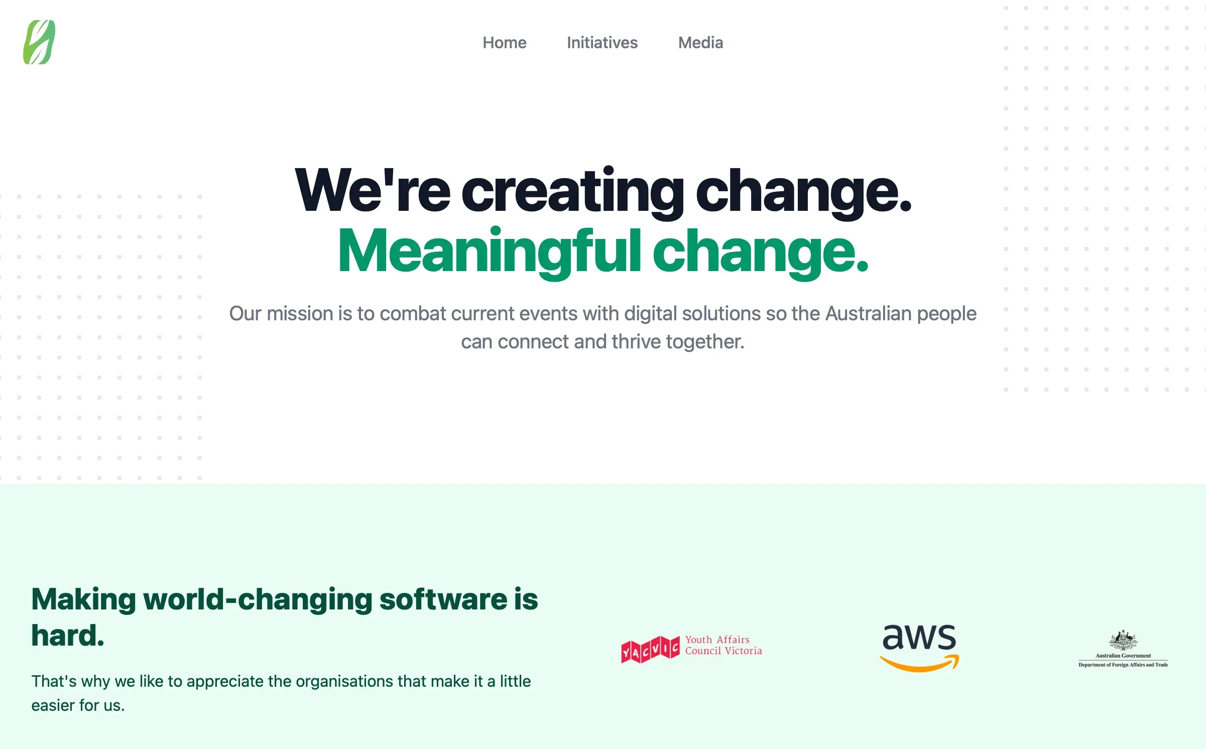 Helping Group product interface screenshot